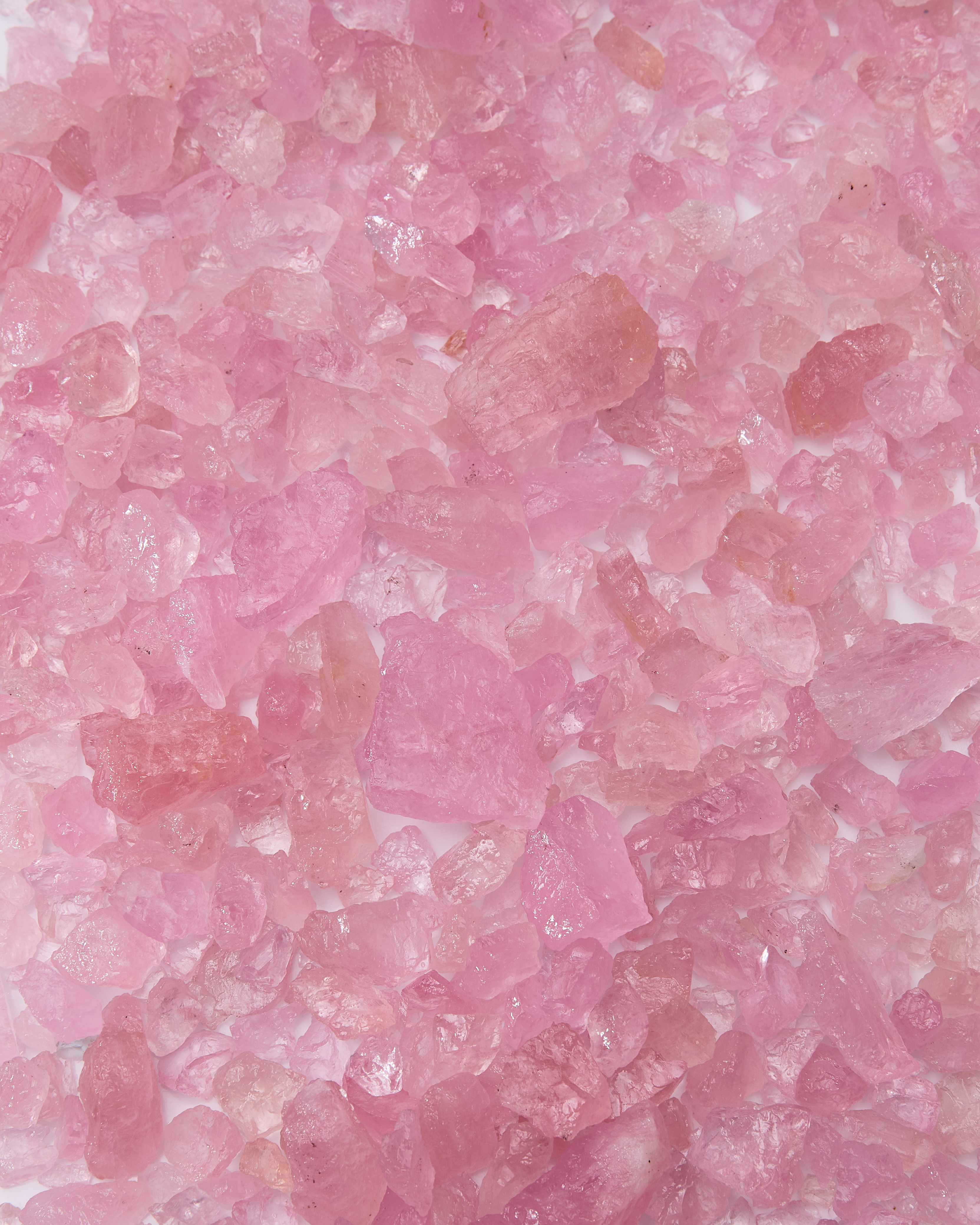 Morganite rough gemstones